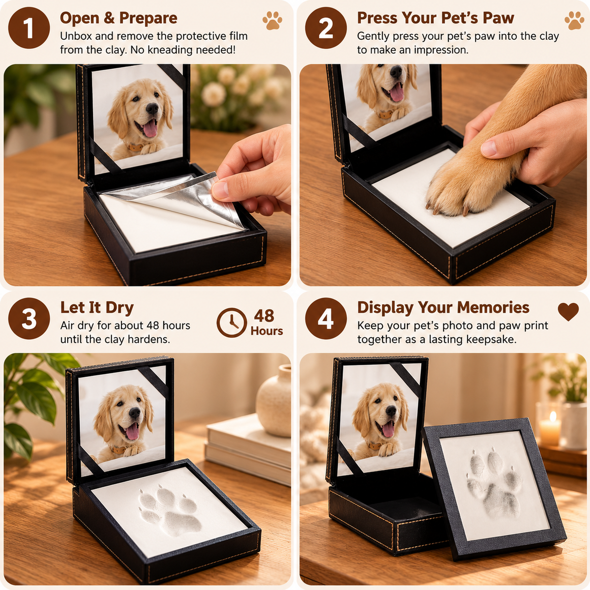 Pet Paw Print Memorial Kit